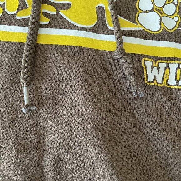 VTG Y2K Hoodie Men's/Adults S Brown Pullover Faded Skater Streetwear Grunge 90s - Picture 8 of 11